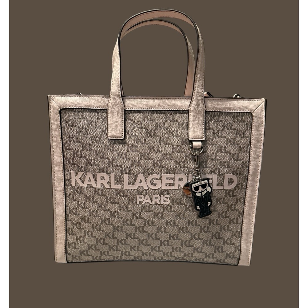 NEW Karl Lagerfeld Paris Large Tote Elegant Nouveau Monogram Logo